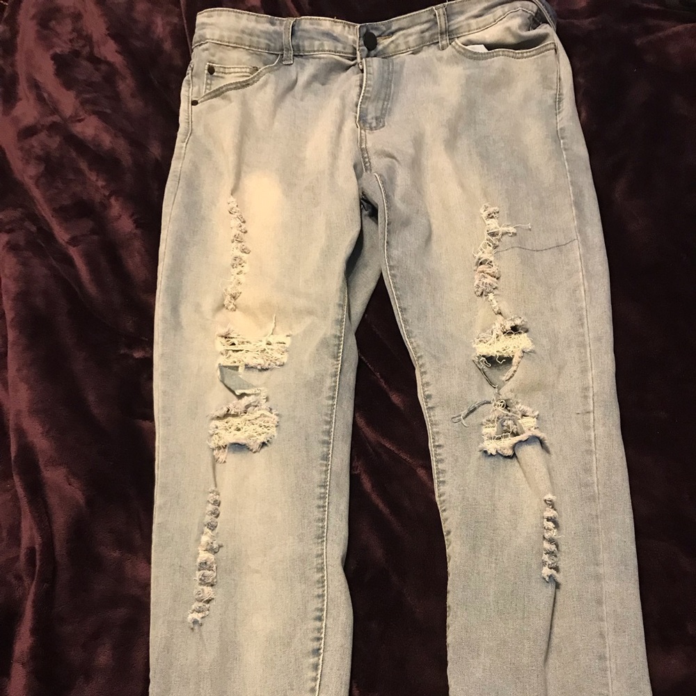 Distressed jeans